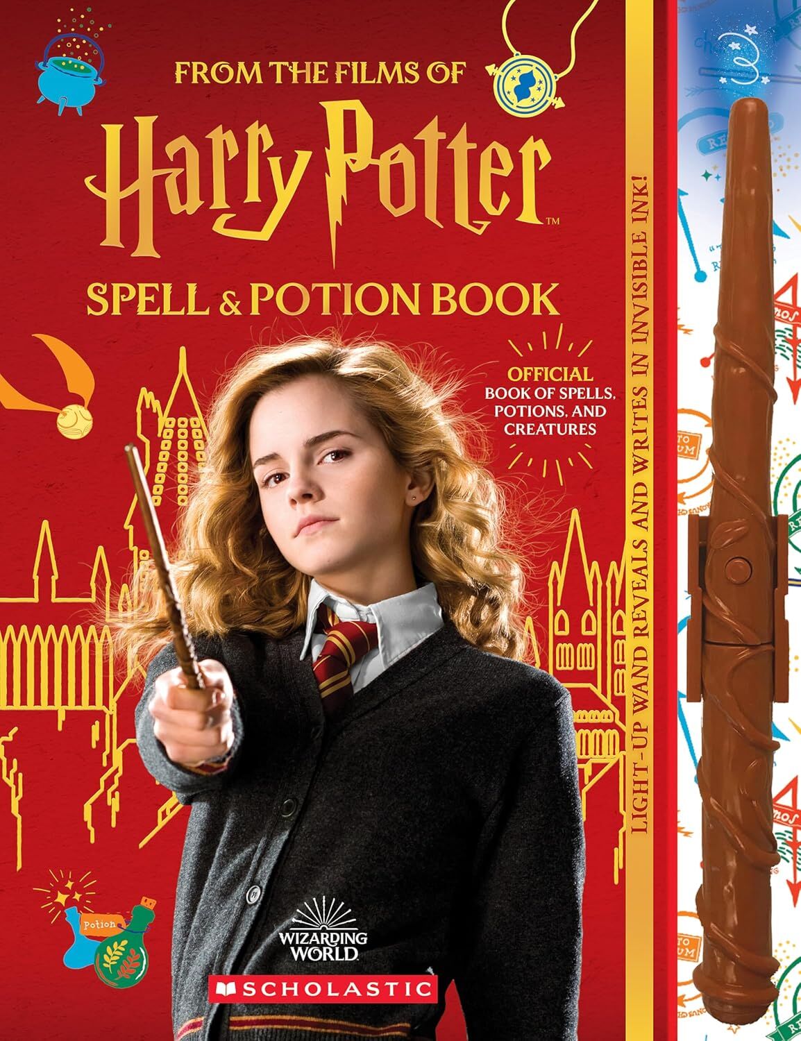 Harry Potter Spell & Potion Book: an official book & wand set: Official Book of Spells, Potions, and Creatures