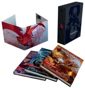 Dungeons & Dragons Core Rulebooks Gift Set (Special Foil Covers Edition with Slipcase, Player's Handbook, Dungeon Master's Guide, Monster Manual, DM Screen