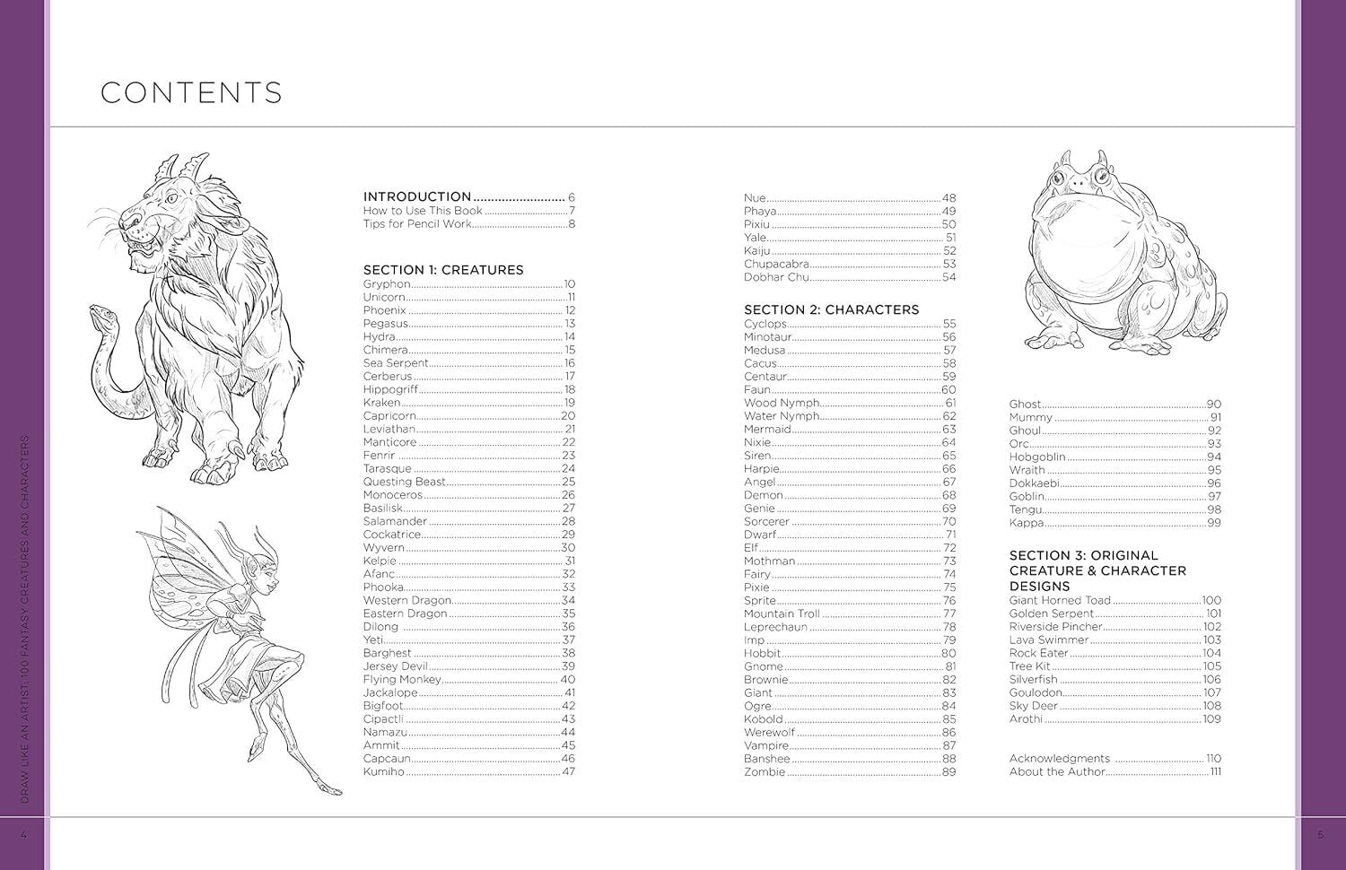 Draw Like an Artist: 100 Fantasy Creatures and Characters: Step-By-Step ...