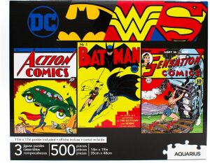 DC Comics 3 x 500 Piece Jigsaw Puzzle Set