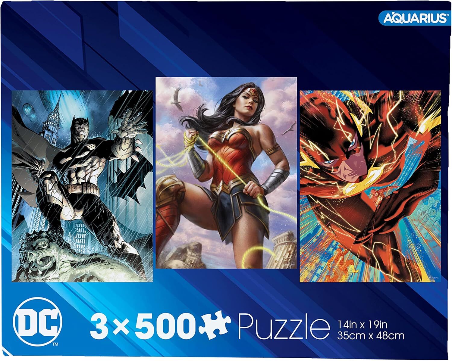 DC Comics 3 x 500 Piece Jigsaw Puzzle Set