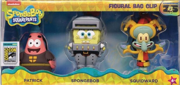 Spongebob Squarepants  3D Figural Foam Clip 3 Figure Gift Set