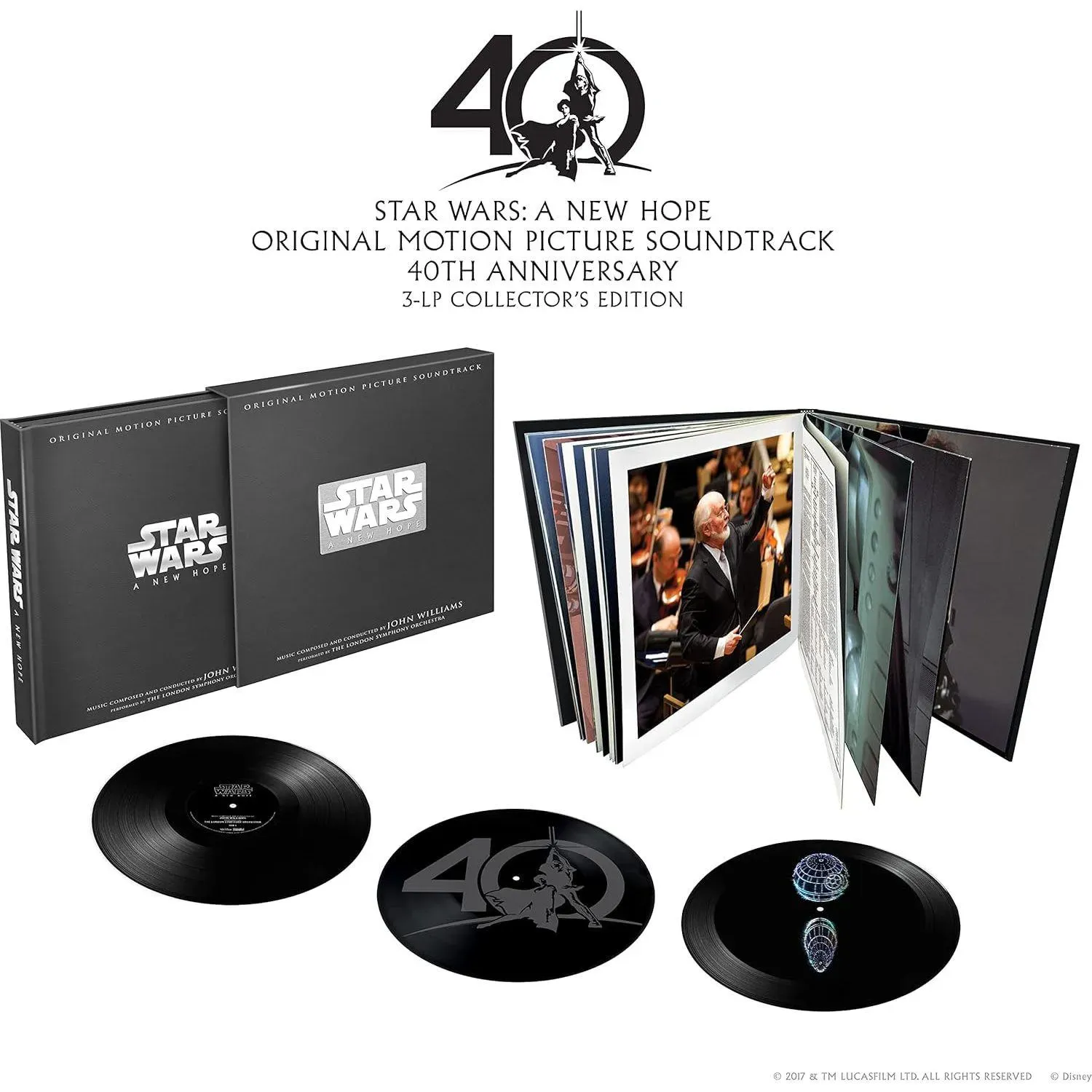 Star Wars: A New Hope (Limited 3lp Box/Etched Side/Death Star Hologram) Vinyl Record - Plak