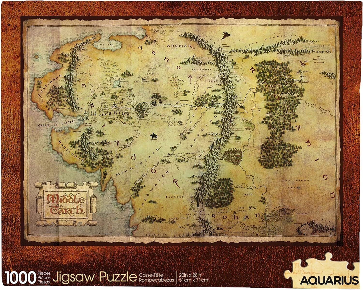 The Hobbit Map 1000 Piece Jigsaw Puzzle