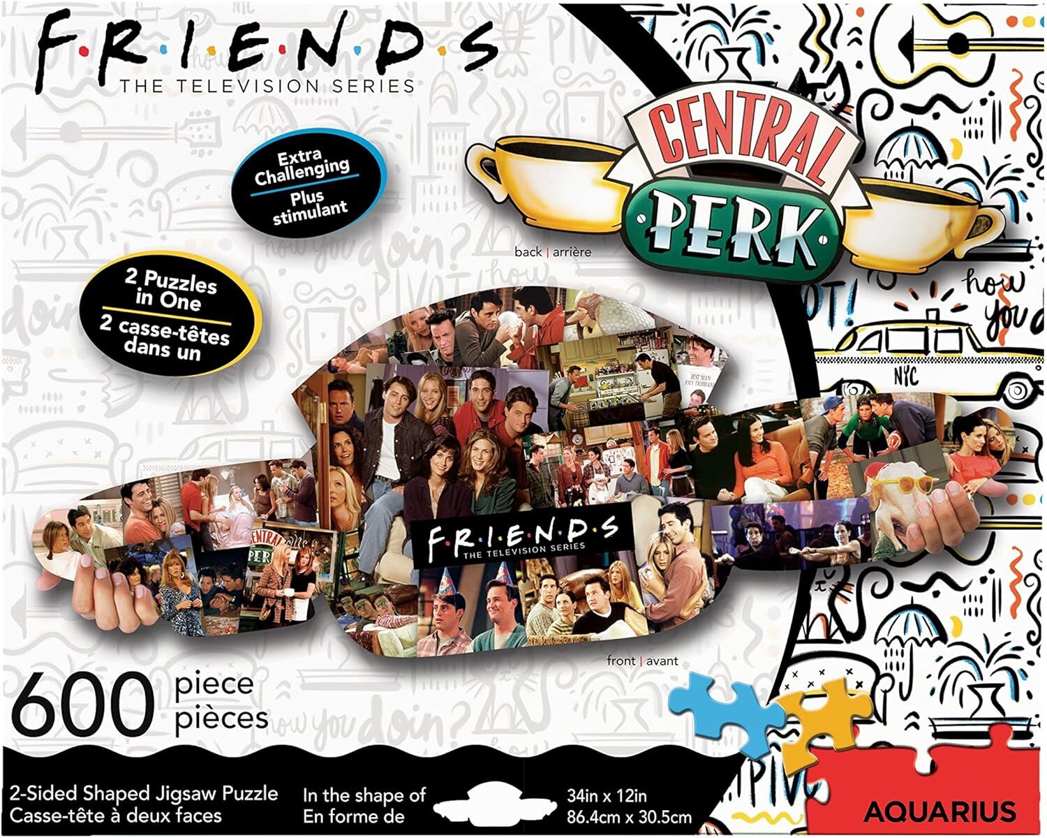 Friends Central Perk (2 Sided, Shaped Puzzle)