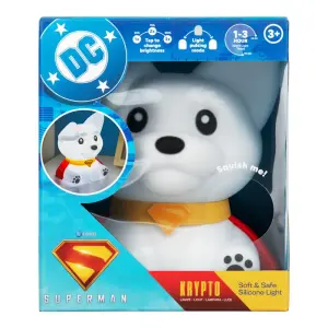 Superman Krypto Squishy Glo Şarjlı Silikon Lamba - DC Comics Squishy Glo Silicon Light Superman Krypto 17 Cm