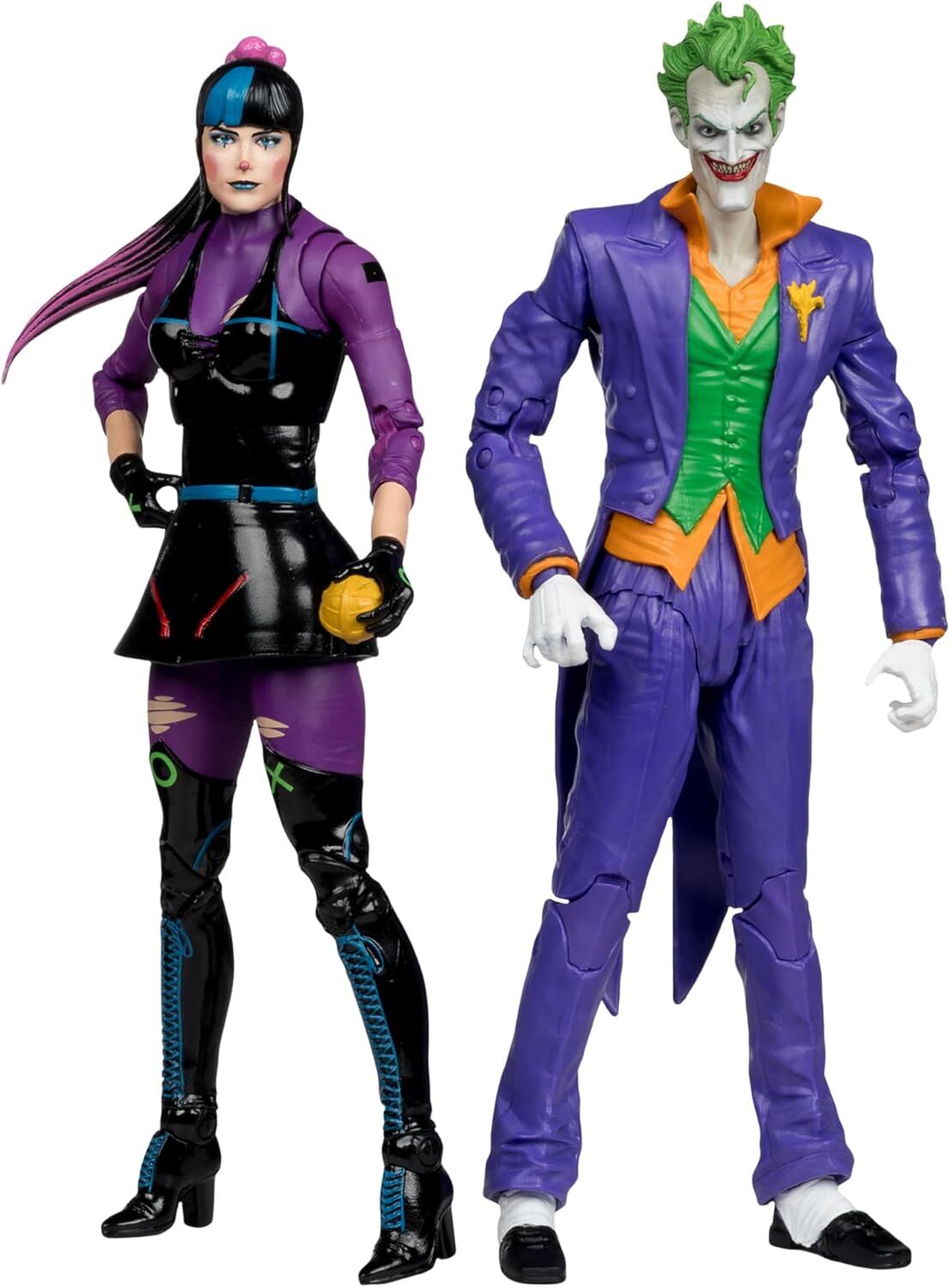 DC Multiverse The Joker & Punchline 7' Action Figure 2 li Paket