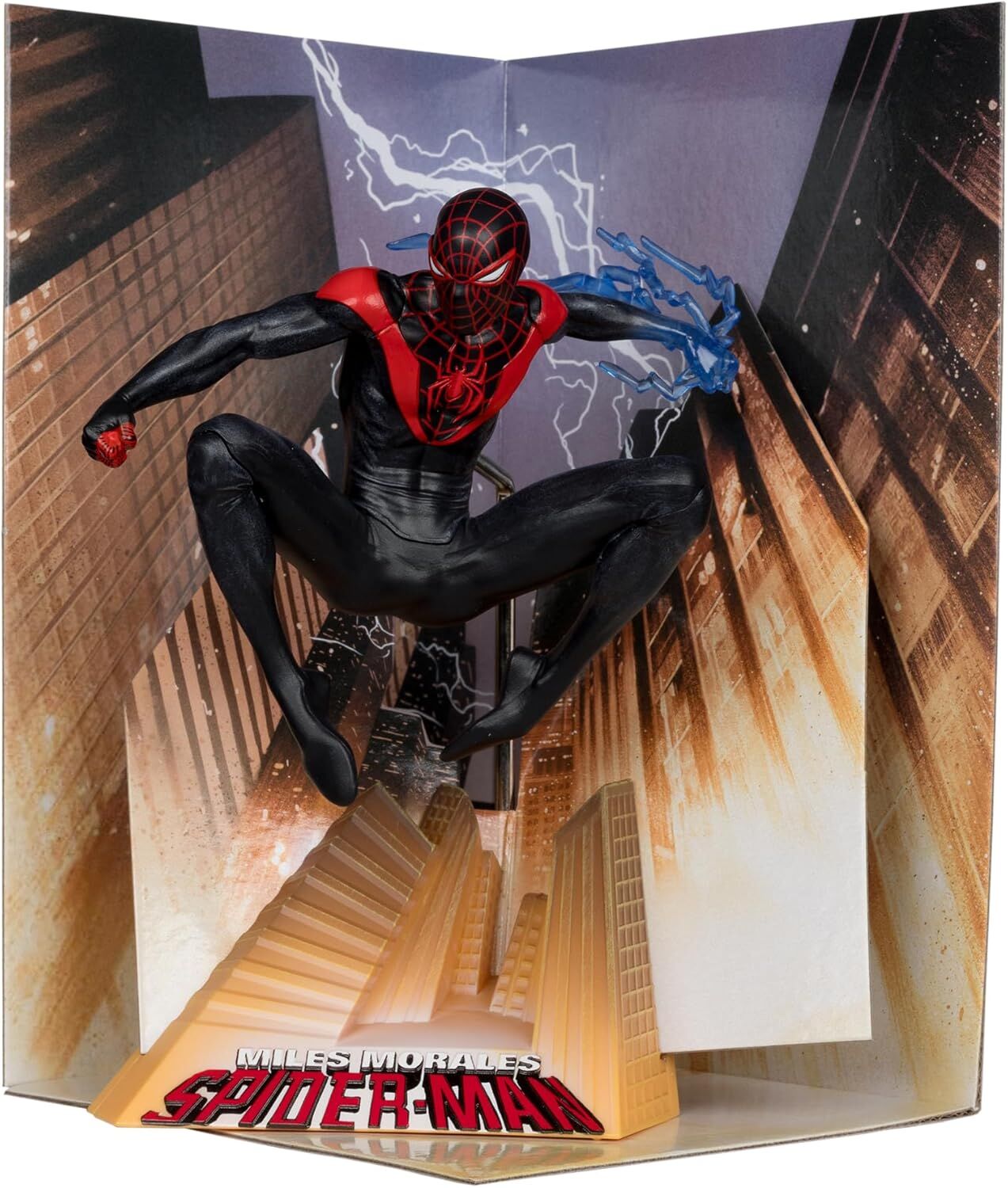 McFarlane Toys - Marvel Spider-Man 1:10th Scale Collectible with Scene (Miles Morales: Spider-Man #1)