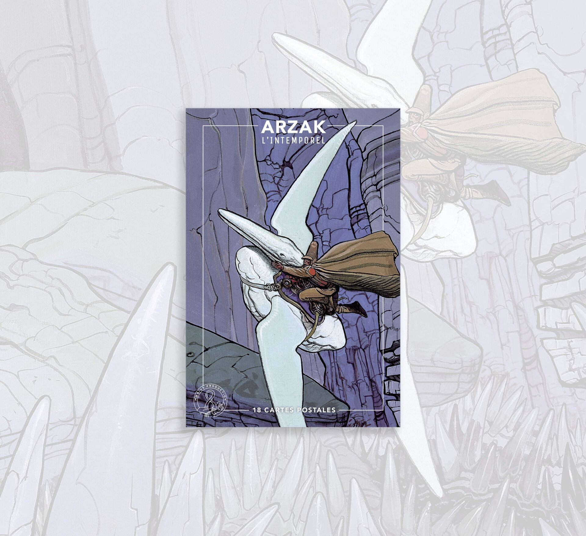Jean Giraud ''Moebius'' - Set of 18 postcards ''Arzak L'intemporel''