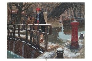 Jean-Pierre Gibrat - Paris sous la neige (affiche) Fine art print