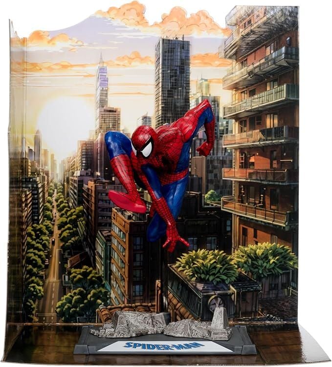 Marvel Spider-Man 1:10th Scale Posed Figure with Scene