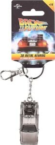 BACK TO THE FUTURE DELOREAN 3D METAL KEYCHAIN