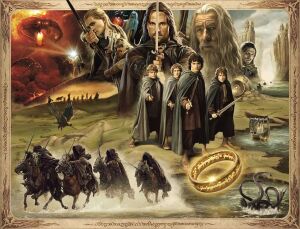 Lord of the Rings: The Fellowship of the Rings 2000 Piece Jigsaw Puzzle