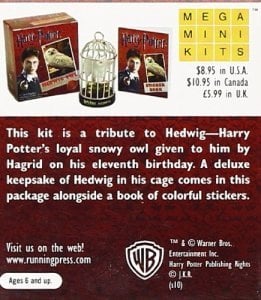 Harry Potter Hedwig Owl Kit and Sticker Book