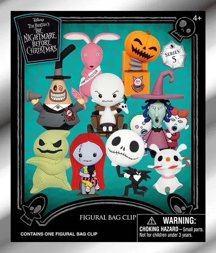 Nightmare Before Christmas  - 3D Foam Bag Clips (Blind Bag)