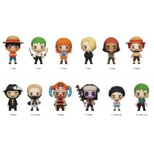 One Piece 3D Foam Bag Clips Figures