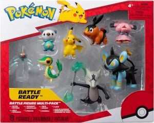 Pokemon Battle Figure 8 Pack - Six 2-Inch and Two 3-Inch Battle Figures Including Pikachu