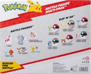 Pokemon Battle Figure 8 Pack - Six 2-Inch and Two 3-Inch Battle Figures Including Pikachu