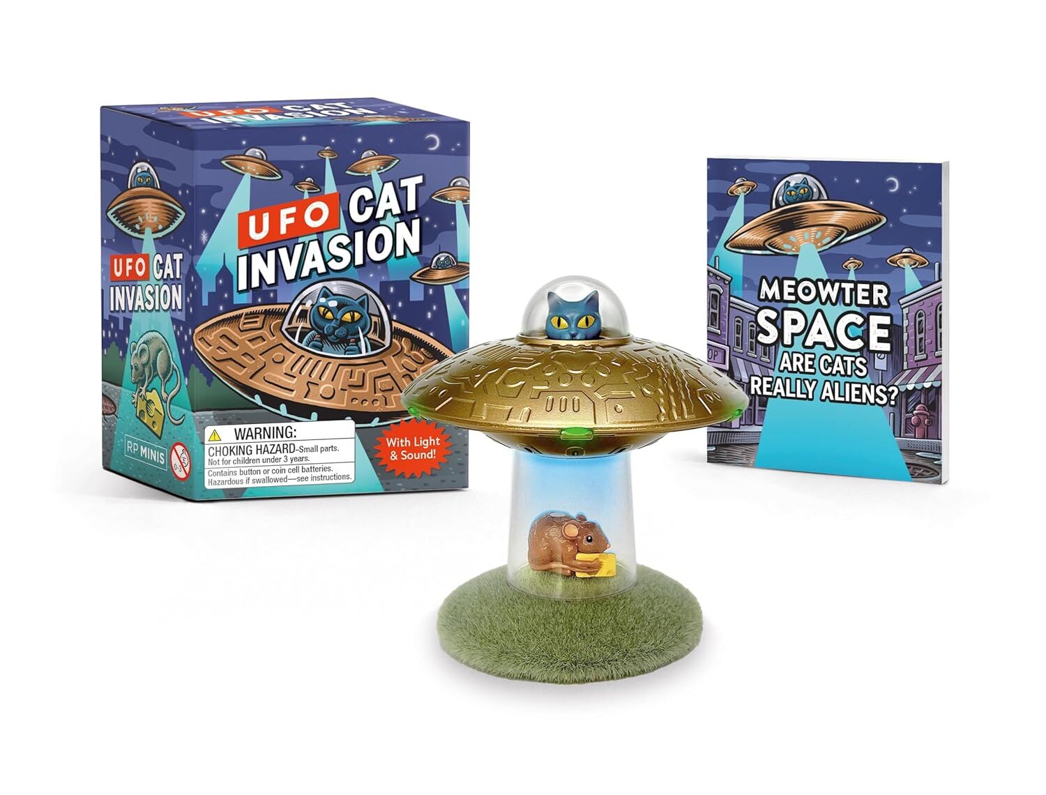UFO Cat Invasion: With Light and Sound!